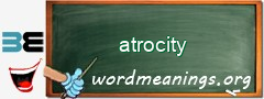 WordMeaning blackboard for atrocity